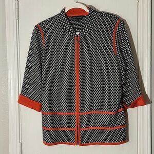 Ming Wang Full Zip Cardigan Jacket  Size L